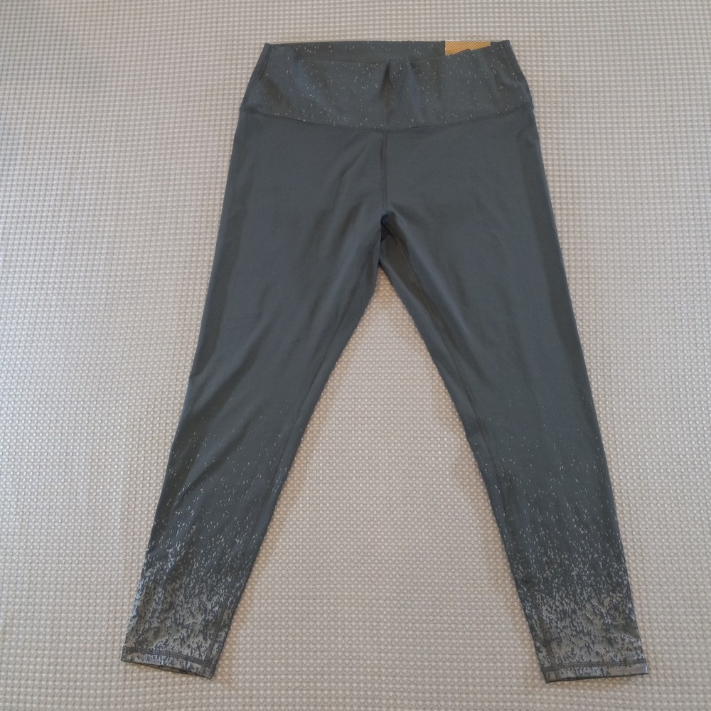 Z by Zobha Shine Leggings XXL Black Ombre High Waist Retail $89